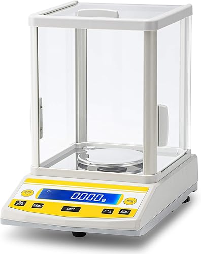 CGOLDENWALL Balanza analítica digital Balanza de alta precisión Balanza electrónica digital para farmacia de laboratorio 110V (10.58 oz 1mg)