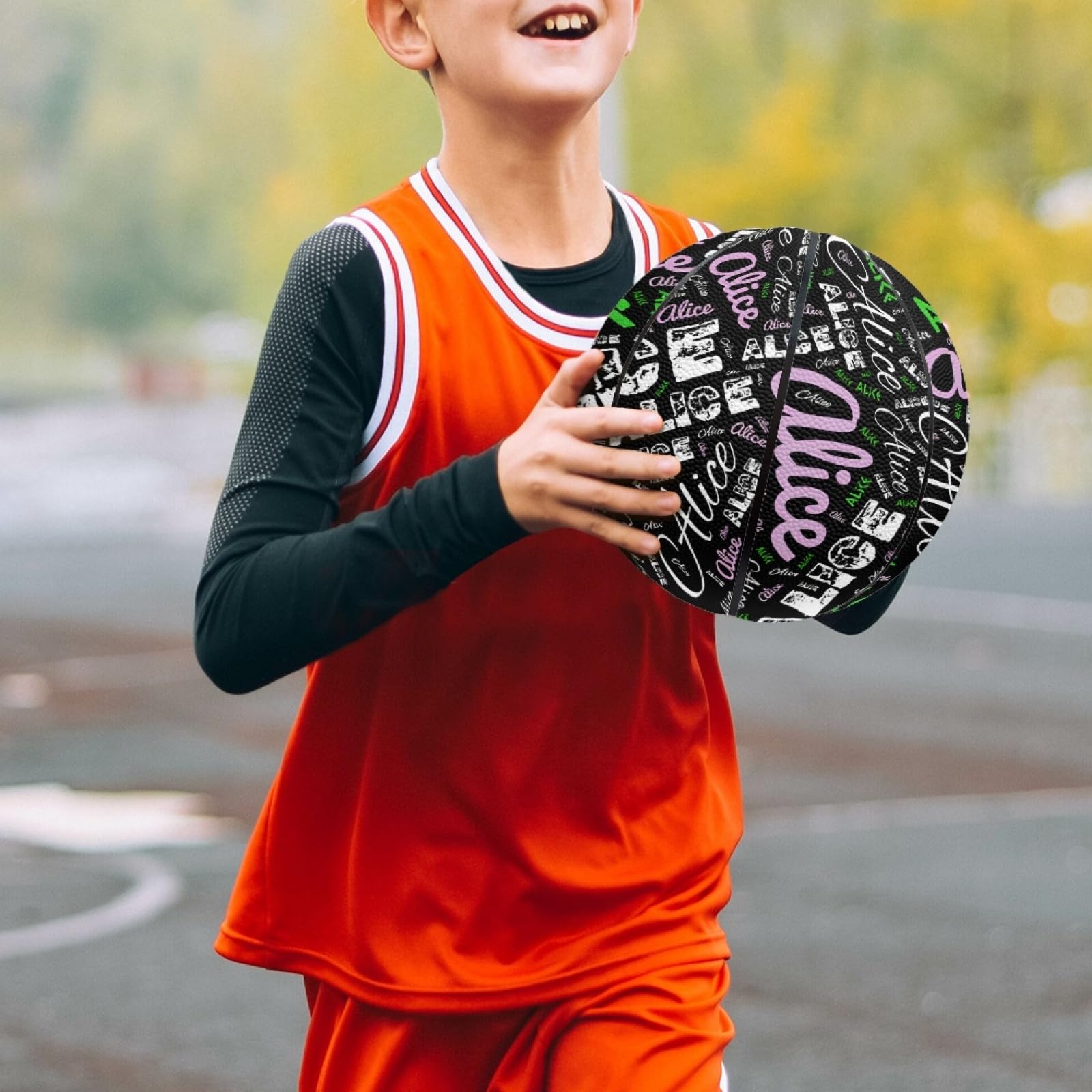 Baloncesto Personalizado con Nombre, Regalo Deportivo Personalizado,Talla 7/Talla 5, Regalo de Cumpleaños Personalizado, Regalo para Amantes del Baloncesto