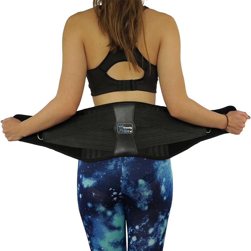 Premium Quality Back Brace CM-102M with Removable Lumbar Pad for Lower Back Pain Relief (REG 26"-37" Belly)