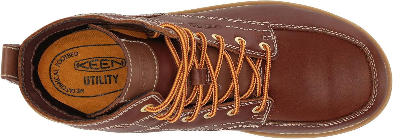 KEEN Utility Men's San Jose 6" Alloy Toe Waterproof Wedge Work Boots - Image 5