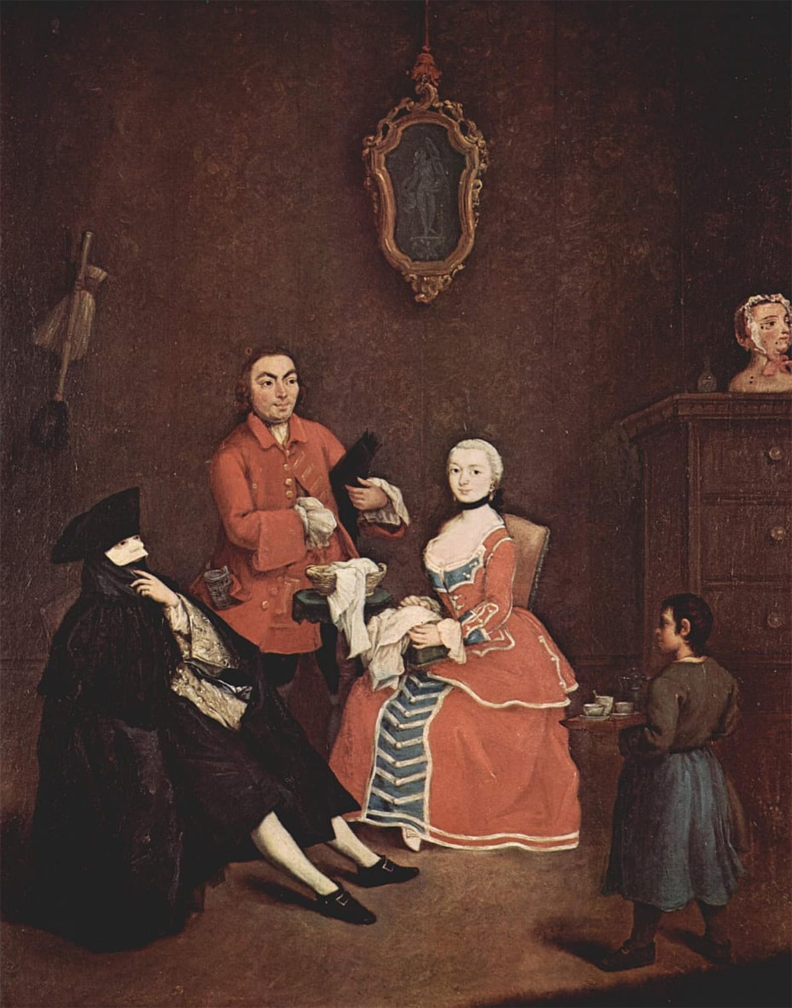 ARTXLXXBN Famous Print Painting Colorful Art Print the Hairdresser by Pietro Longhi Canvas Art Decorations for Home Decor 60x90cm