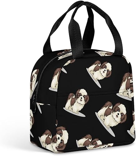 Shih Tzu - Bolsa de almuerzo para perros para mujeres y hombres, reutilizable, aislada, bolsa de mano para viajes y trabajo