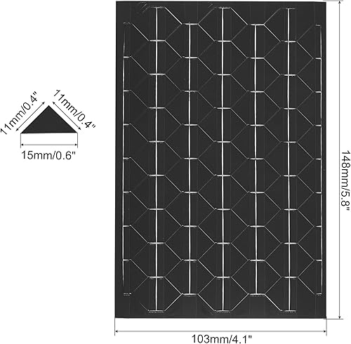 Miniatura 2 de PATIKIL Adhesivo de esquina para fotos, 10 hojas1020 unidades, etiquetas autoadhesivas de PVC para montaje de fotos, diario, álbum, diario, álbum de