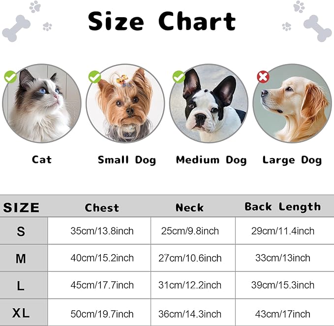 Pijamas para Perro T2Y Talla XL, 2 Unidades, Corazones, Algodón miniatura 4