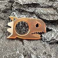 Vista 4 de EDC - Barra de palanca con abridor de botellas, llave de titanio Prybar multiherramienta, llavero multiherramienta, palanca de bolsillo para acampar