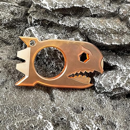 Miniatura 4 de EDC - Barra de palanca con abridor de botellas, llave de titanio Prybar multiherramienta, llavero multiherramienta, palanca de bolsillo para acampar