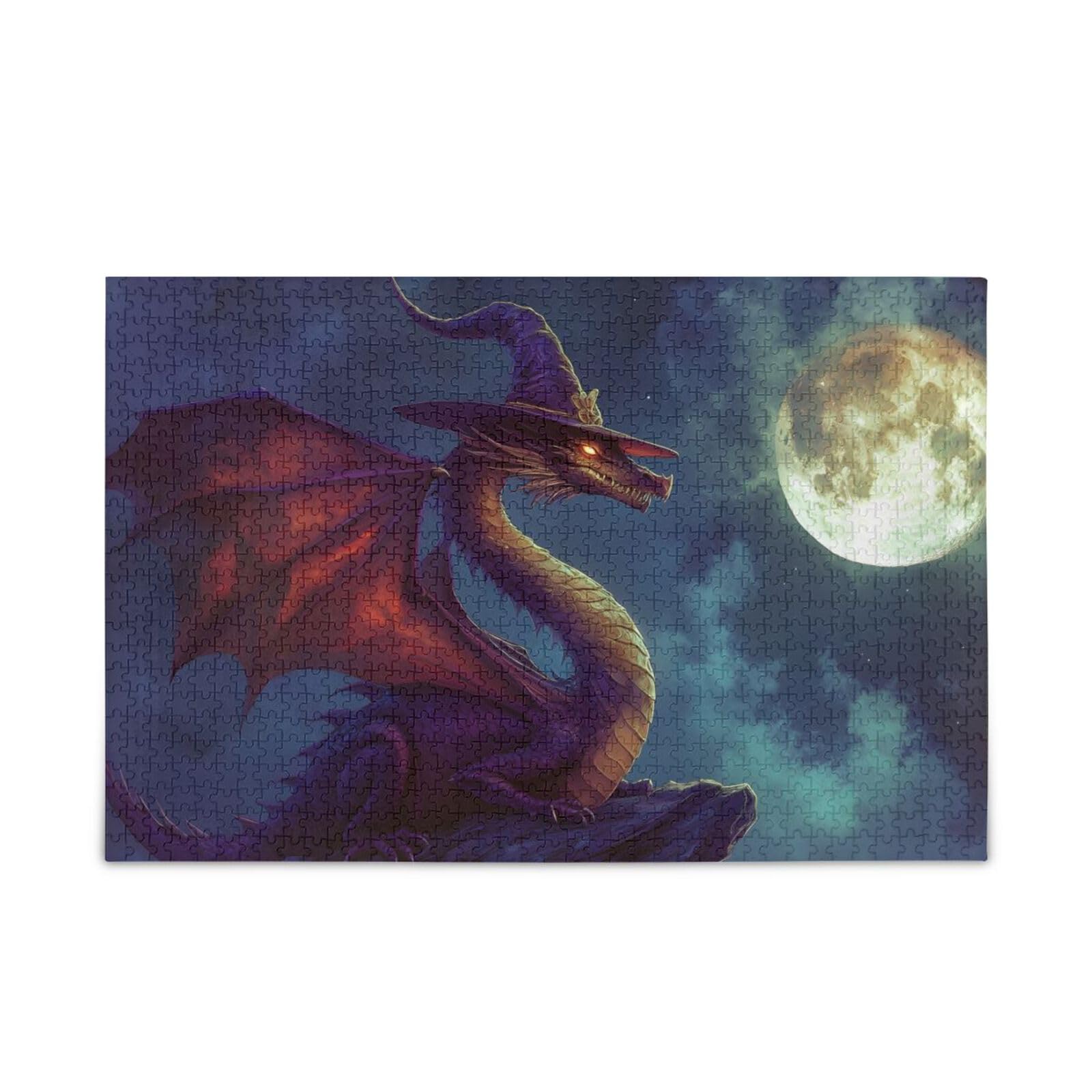 Amazon.com: YMGQYJ Jigsaw Puzzle 500 Pieces Halloween Dragon for
