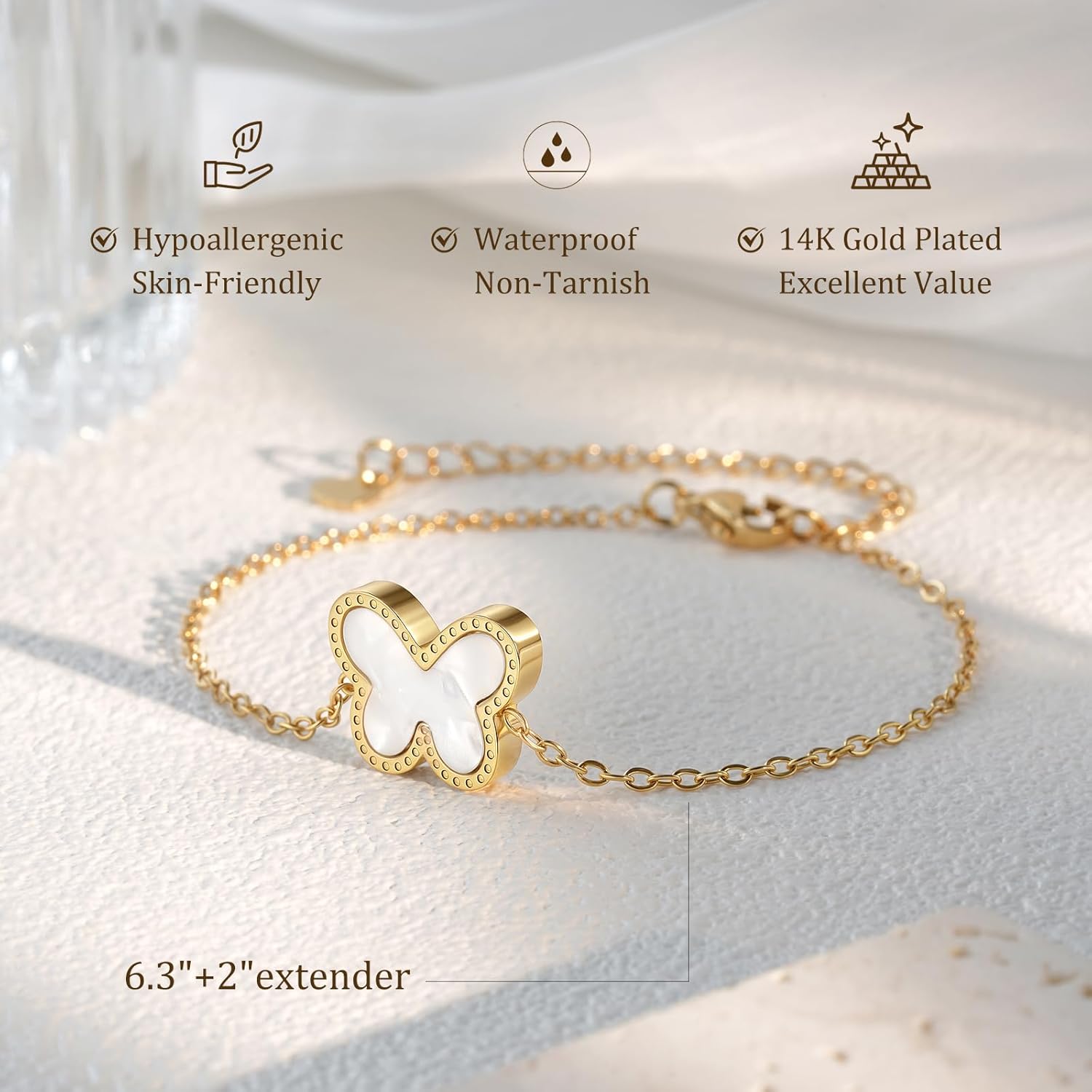 Dainty Butterfly Bracelet, Sister/Best Friend/Bestie/Granddaughter/Daughter/Niece Gift, Birthday & Christmas Friendship Gift for Women & Teen Girls - Image 4