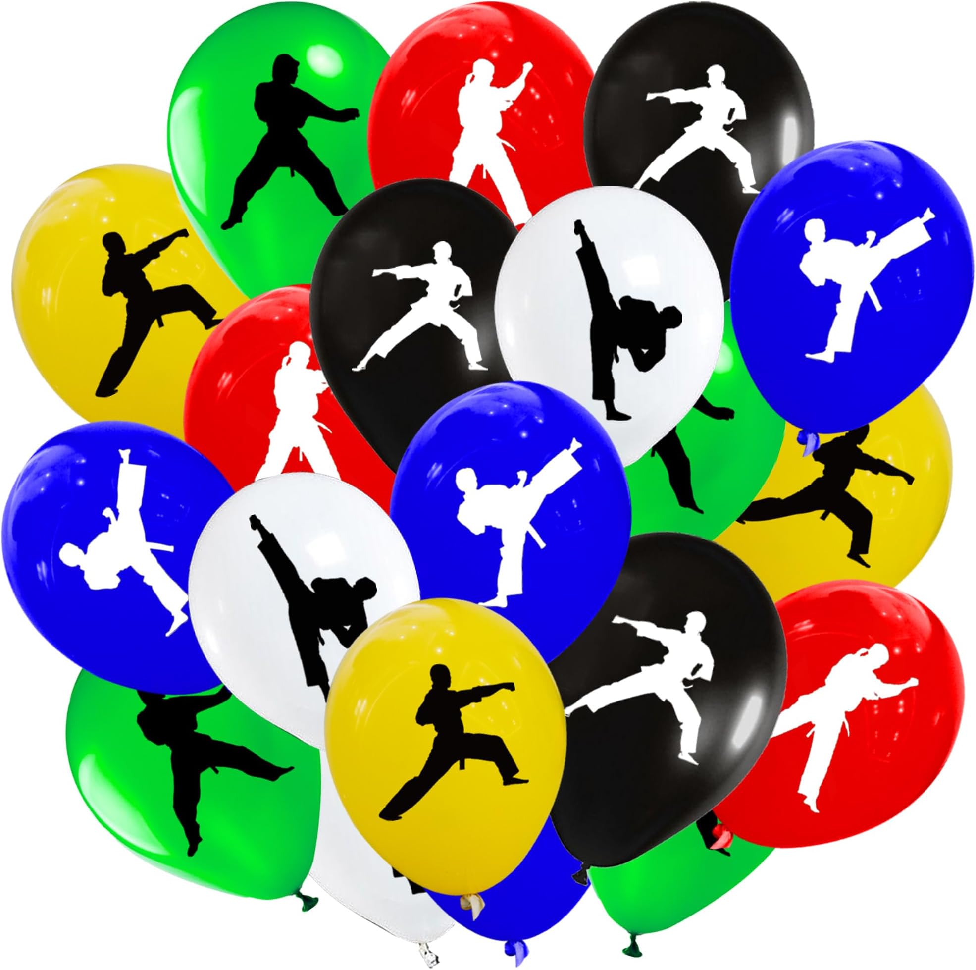 CupaPlay 50PCS Taekwondo Karate Balloons - Kung Fu Wrestling Theme Party Supplies Decorations Birthday Baby Shower Party Balloon