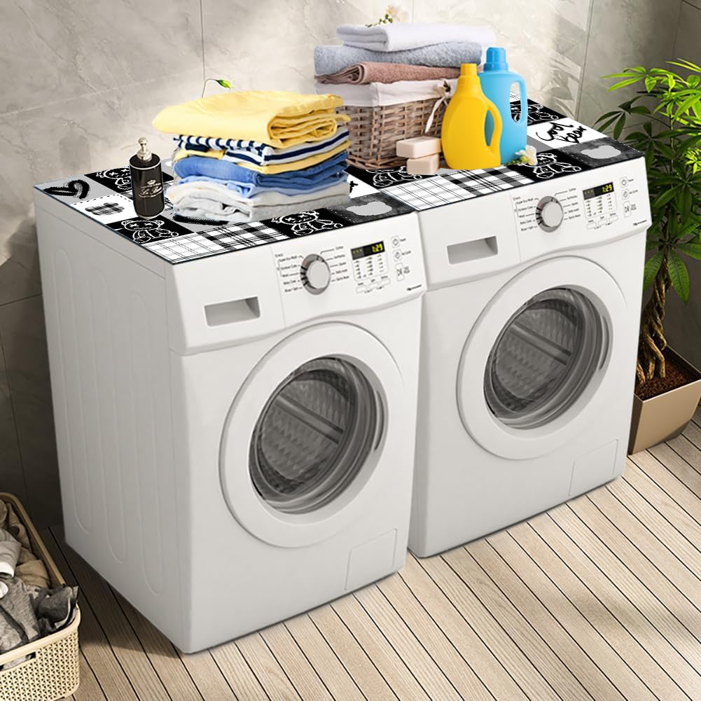 Coperchio Universale Per Lavatrice 60x60 Cm: Antiscivolo, In Gomma E Diatomee, Tagliabile, Nero