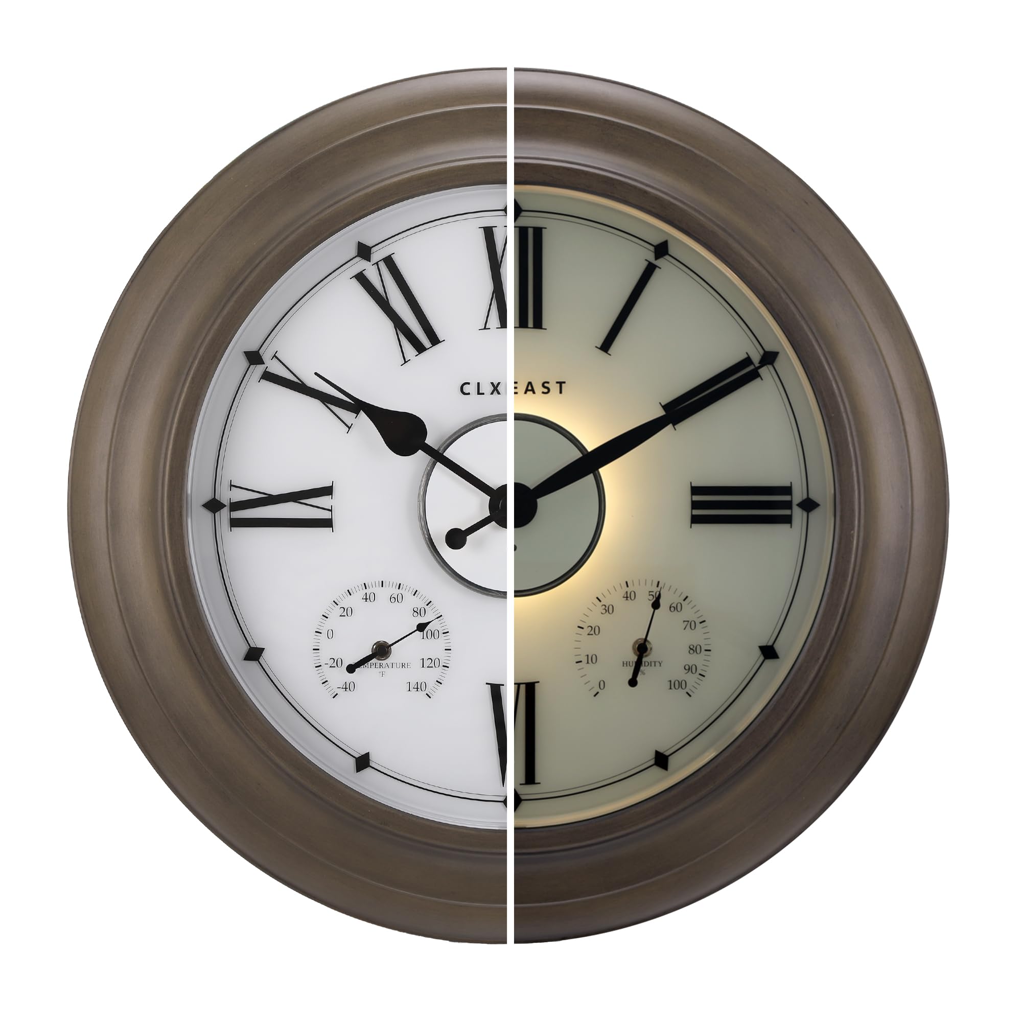 Amazon.com : CLXEAST Illuminated Outdoor Clocks Waterproof 24 Inch