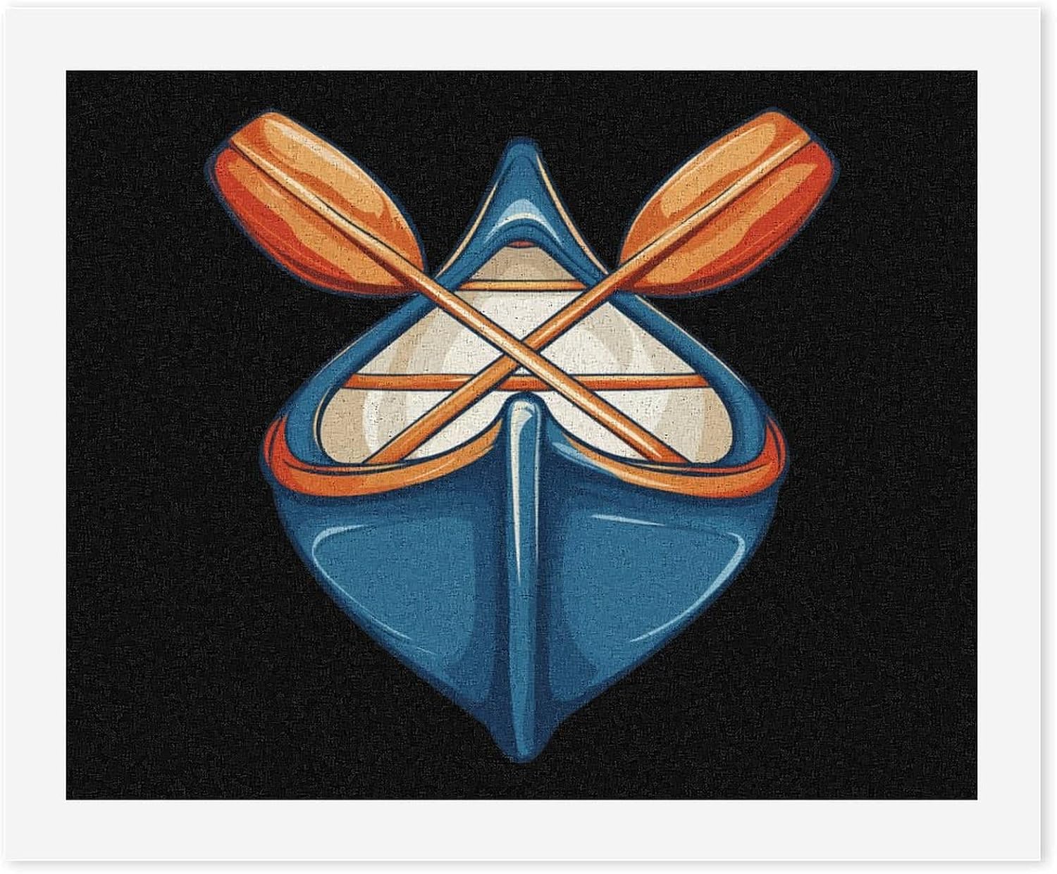 Paddling Canoe Rower Canoer Rowing Paddler Paint by Numbers Kit for Adults DIY Painting Kits for Home Wall Decor 60x75cm