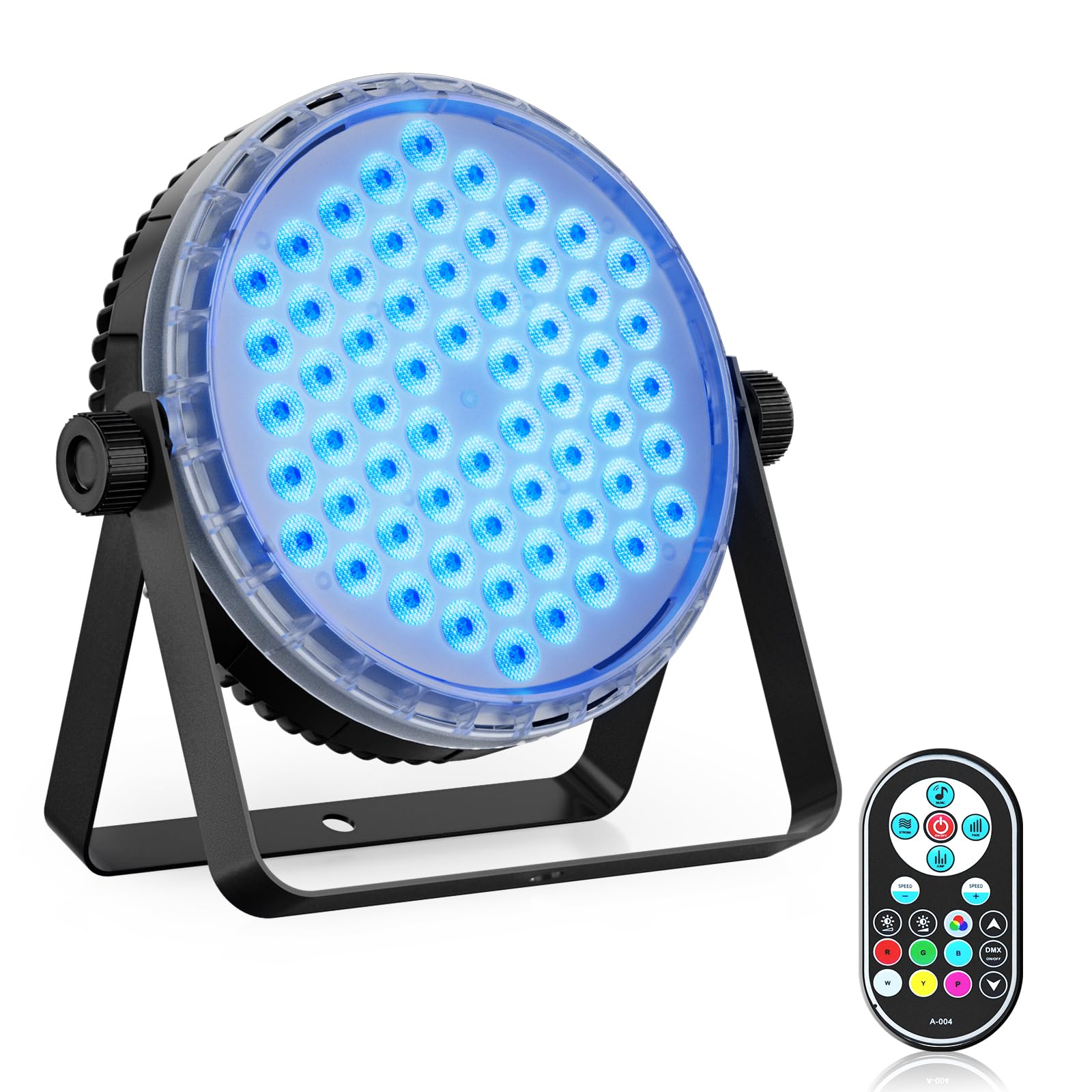 120 W 60 LED Par Projecteur, 4 en 1 RGBW Lumière DJ Avec télécommande,DMX512/8CH Lumière scène, Son/Strobe-lumiere dj professionnel-Pour fête, Mariage, Bar, Club, Décoration,Halloween, Noël