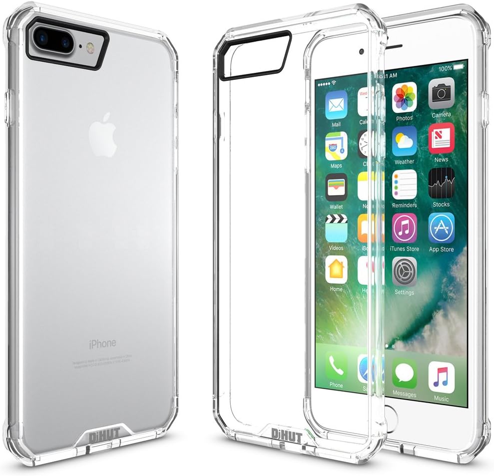 DjHut Stylish Protective for iPhone 7 Plus Case | iPhone 8 Plus Case - Clear