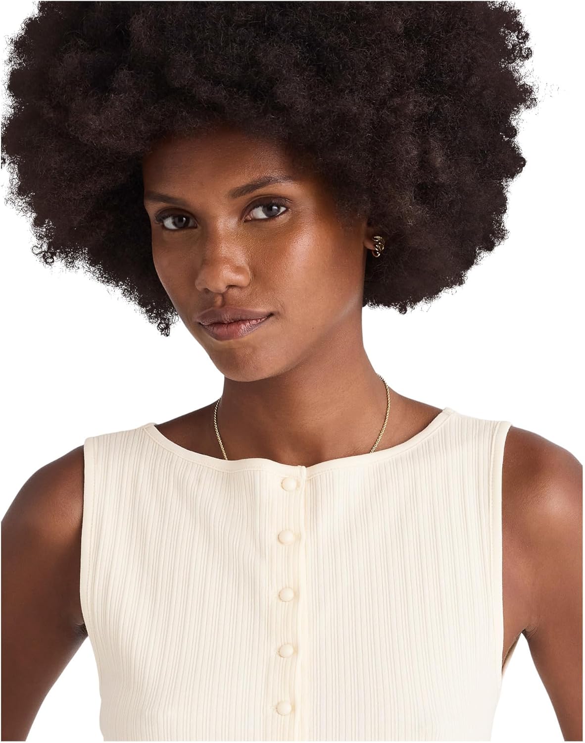 Madewell Womens Textured Vest W/Shank Buttons - Image 3