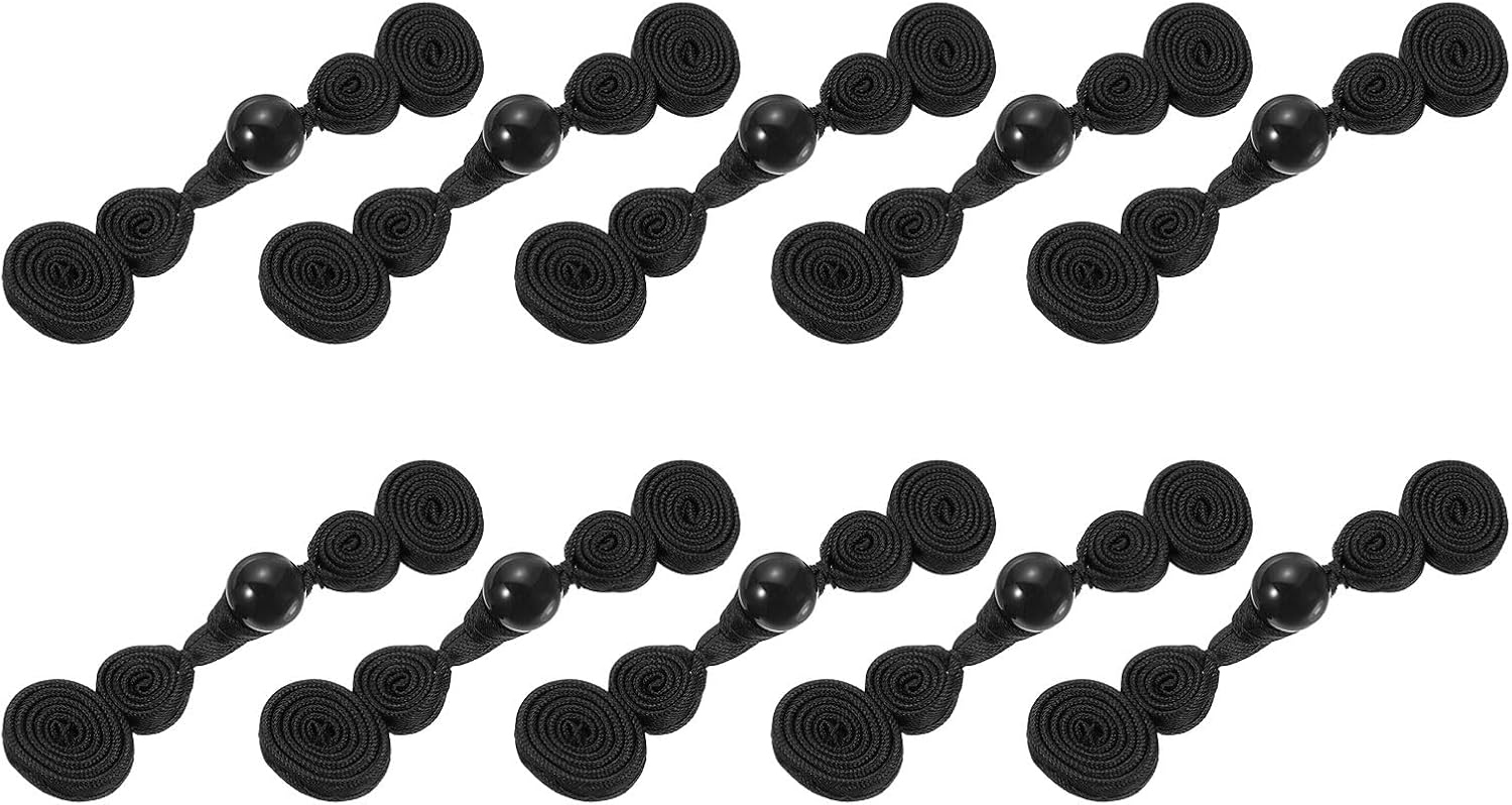 uxcell Chinese Knots Frog Buttons Closure Sewing Fasteners, Faux Pearl Chinese Closure Buttons