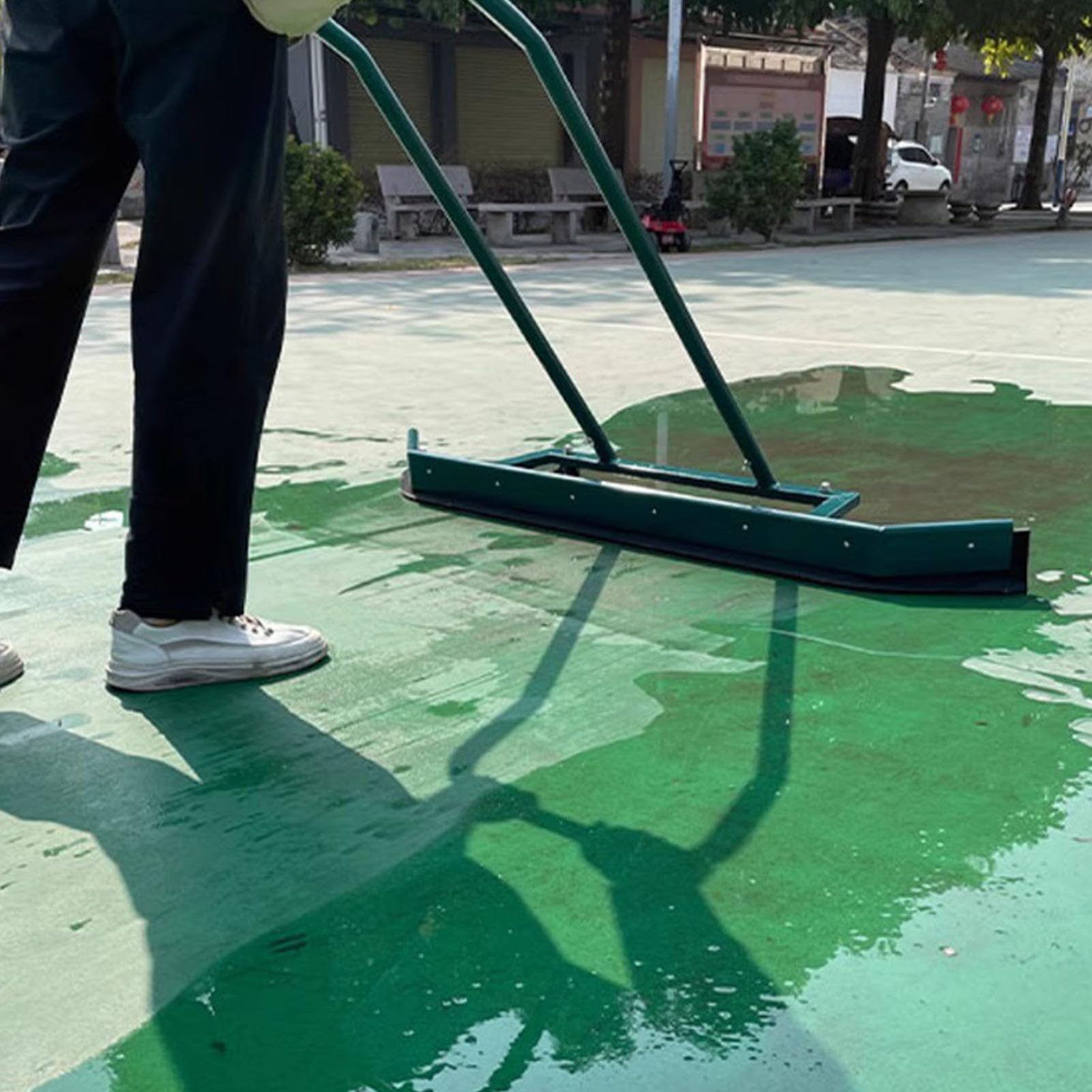 Empujador de Agua para Estadio de Aluminio – Escobilla Portátil para Canchas de Tenis con Poleas para Uso en Interiores/Exteriores
