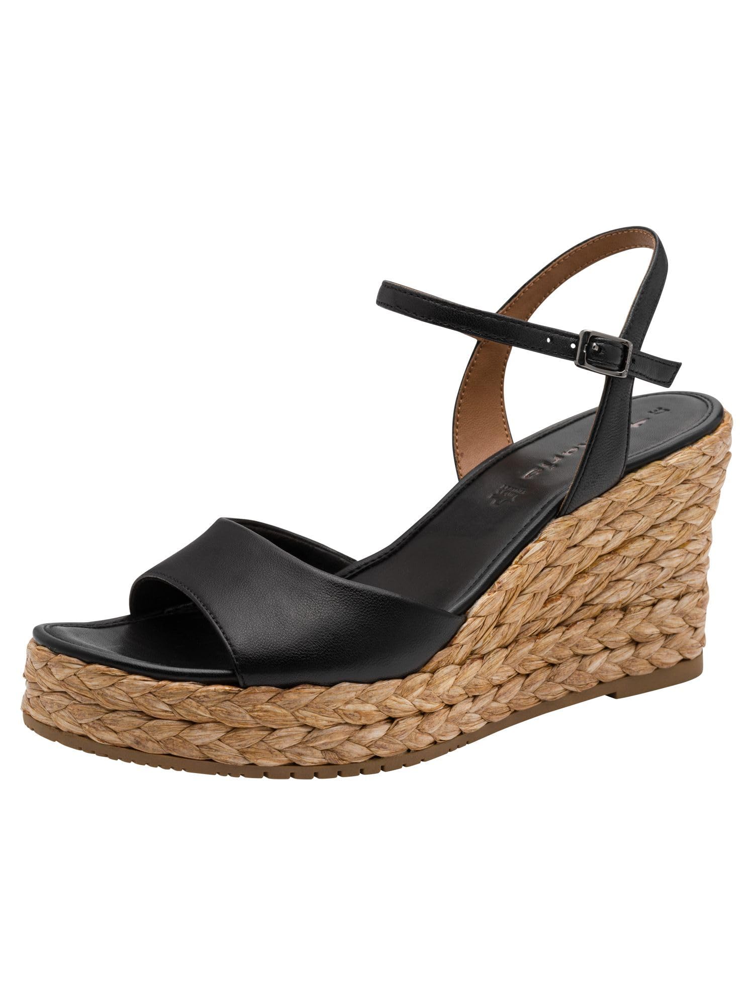 Tamaris Women’s sandal with wedge heel black 5.5 UK
