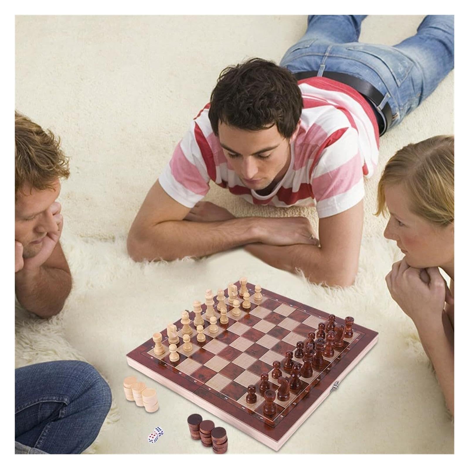 Développer la pensée stratégique Chess Cheers 3 en 1