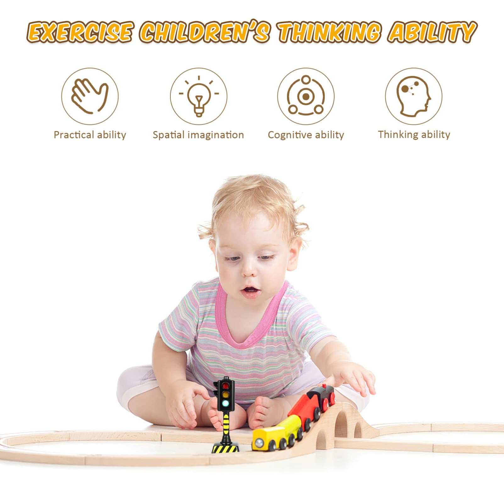 TOYANDONA Lot de 2 feux de circulation pour enfants - Jouet de simulation - Jouet éducatif pour enfants