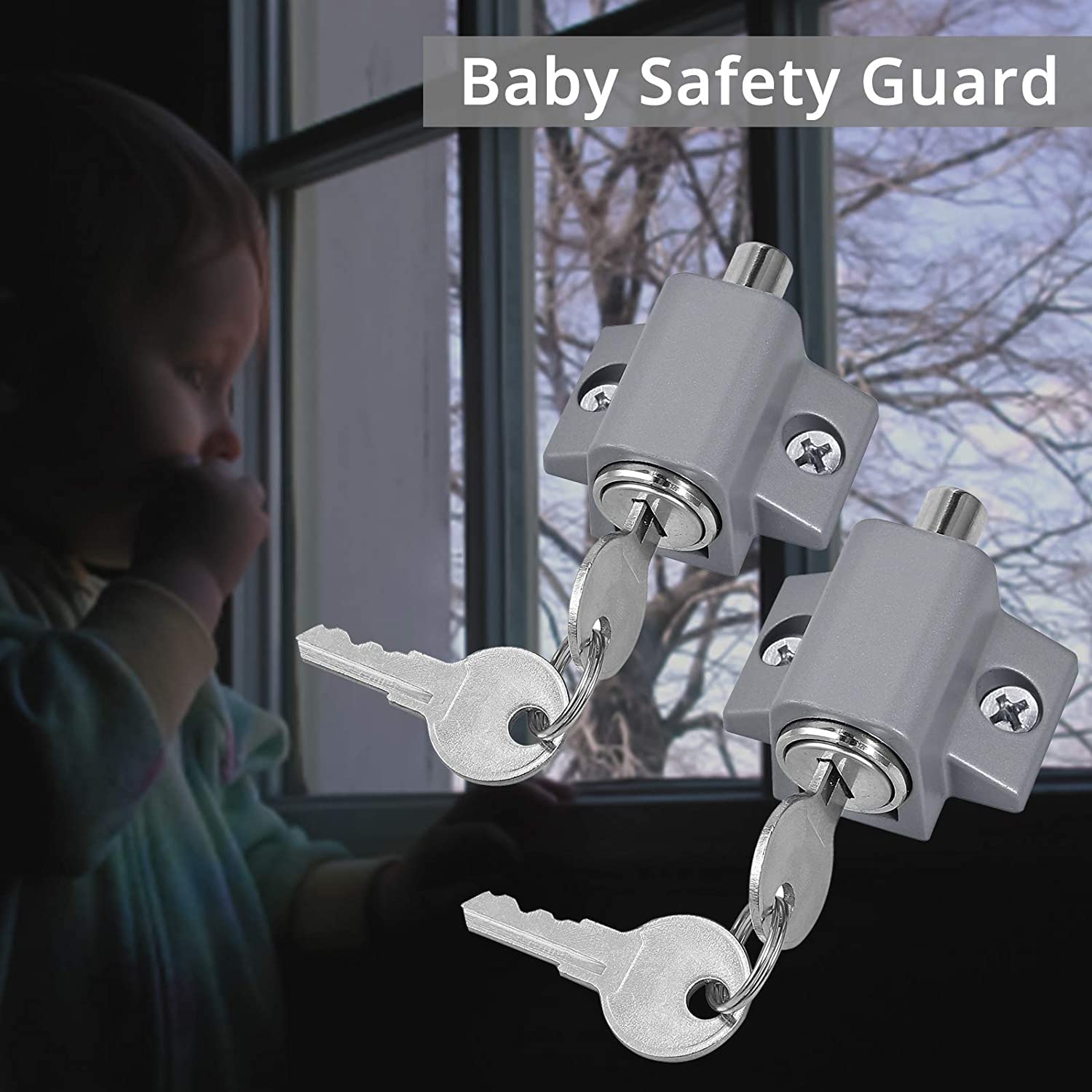 KGDUYC 4pcs Serratura Sicurezza Porte Scorrevoli Per Bambini, Con - 7