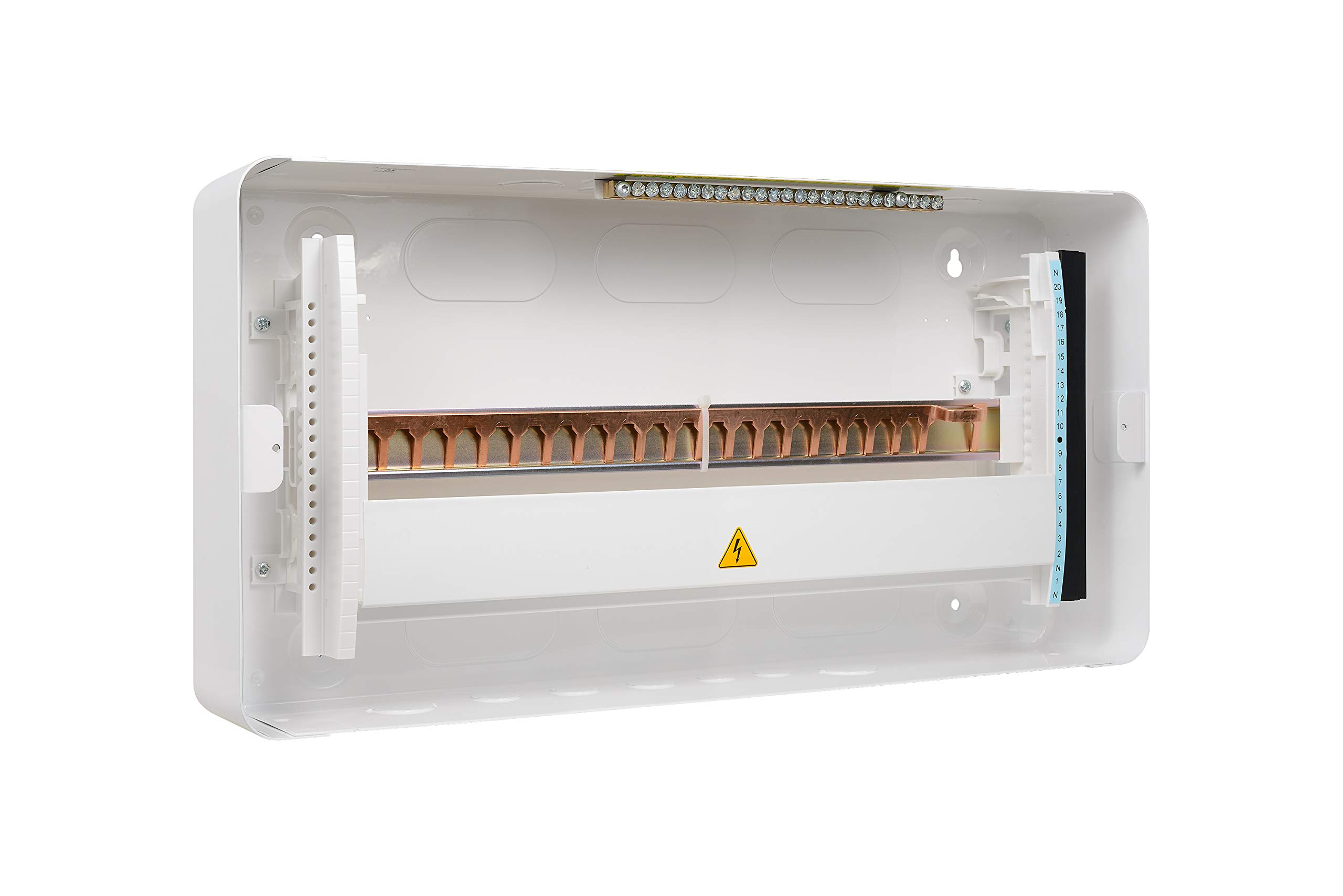 Schneider Electric EZ9E20MCU Easy9 - Consumo de metal (20 vías, 100 A, 230/240 VAC, 50 Hz, color blanco)