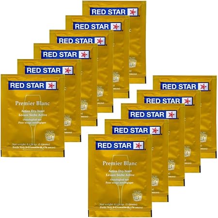 Red Star Premier Blanc Wine Yeast, 5 g, (Pack of 11)