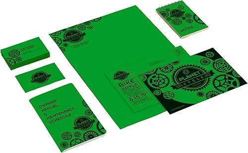 Miniatura 3 de Astrobrights® Tarjeta de color, verde gamma, letra (8.5" x 11"), 65 libras, 30% reciclada, certificado FSC, paquete de 250