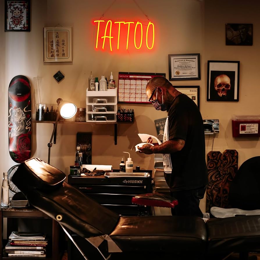 タトゥー  ネオンサイン KANAYA 16inch Tattoo Led Neon Sign USB Powered, for Tattoo