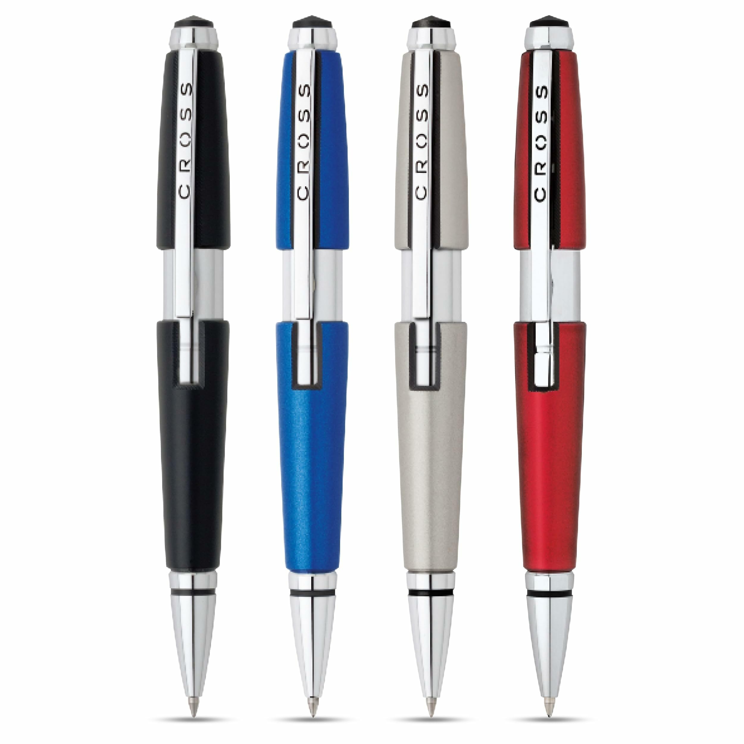 Cross Edge Rollerball (grubość kreski M, kolor wkładu: czarny, do wielokrotnego napełniania, w zestawie pudełko prezentowe premium) niebieski