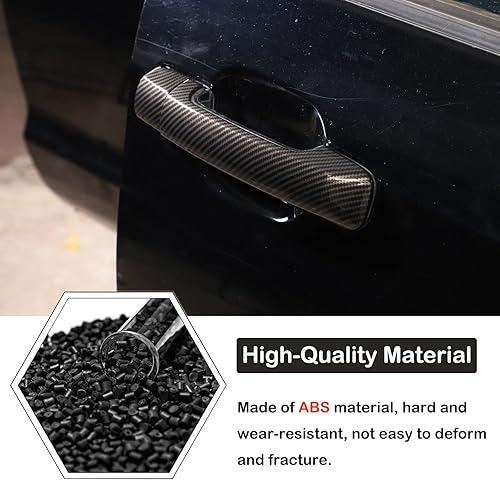 Miniatura 10 de Aunginsy Fundas para manija de puerta exterior compatibles con Toyota Tundra 2007-2021 y Sequoia 2008-2020 Cubierta de manija de puerta delantera y