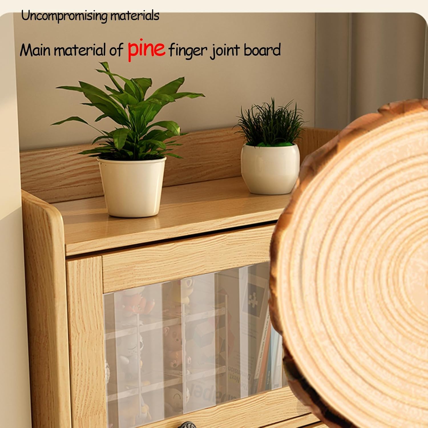 Transparent Glass Display Cabinet, Flip-up Door Display Case, 10cm High Leg Design, Suitable for Living Room, Sideboard, Etc (Size : 23.6x11.8x34in)