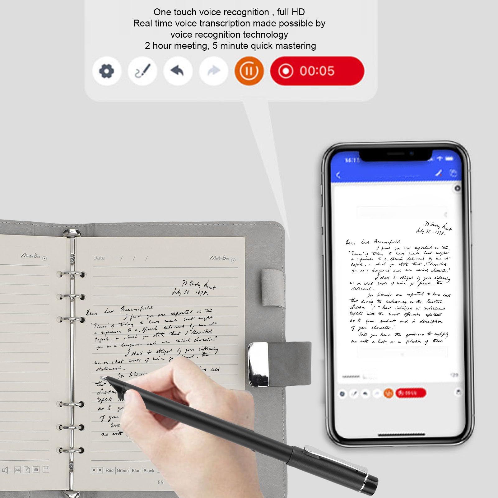 Tavoletta da Scrittura Digitale Riutilizzabile per Notebook Intelligente con Sincronizzazione della Penna per il Salvataggio nel Cloud per L'uso Domestico in Aule Riunioni