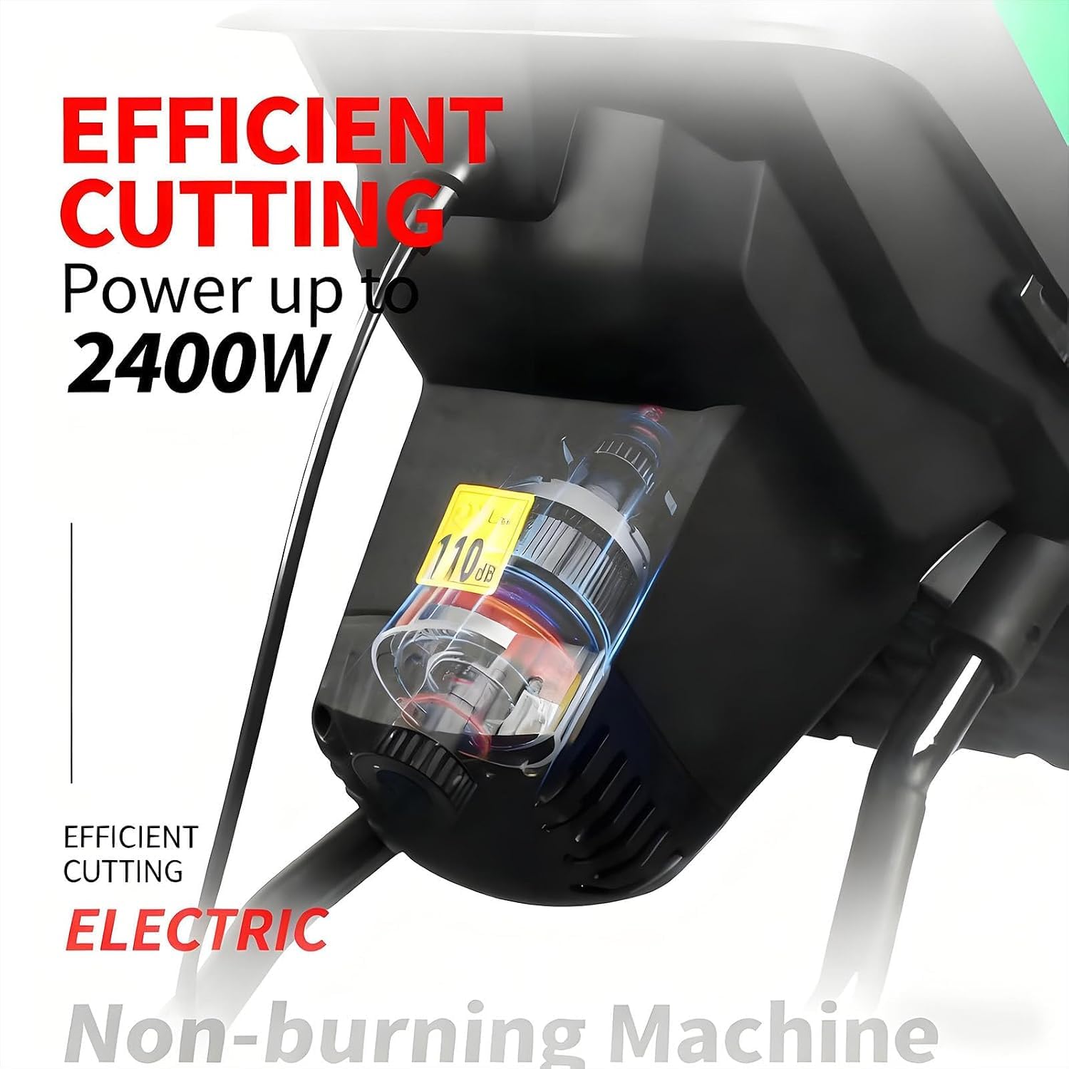 Broyeur de branches électrique, outil de jardin de 2400 W avec roues, broyeur à 4500 tr/min, sac de 50 L les déchets de jardin