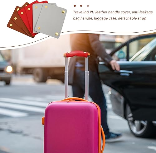 Miniatura 6 de EXCEART Funda de piel sintética para bolso de mano, 6 piezas, funda de piel para bolso, cartera, mango, protectores de correa de sillín para