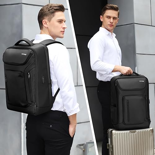Miniatura 8 de HOMIEE Business Smart - Mochila para portátiles de 15.6 pulgadas, mochila de viaje impermeable de 30 L, bolsa de transporte delgada y duradera con