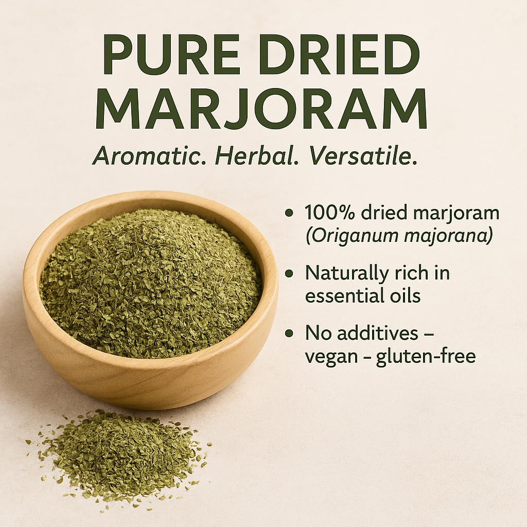 GiDeli Majoran Gerebelt 5 kg im Eimer - Origanum Majorana getrocknet Blätter - Intensiv Aromatisch - für Thüringer Küche, Suppen, Soßen & Fleischgerichte