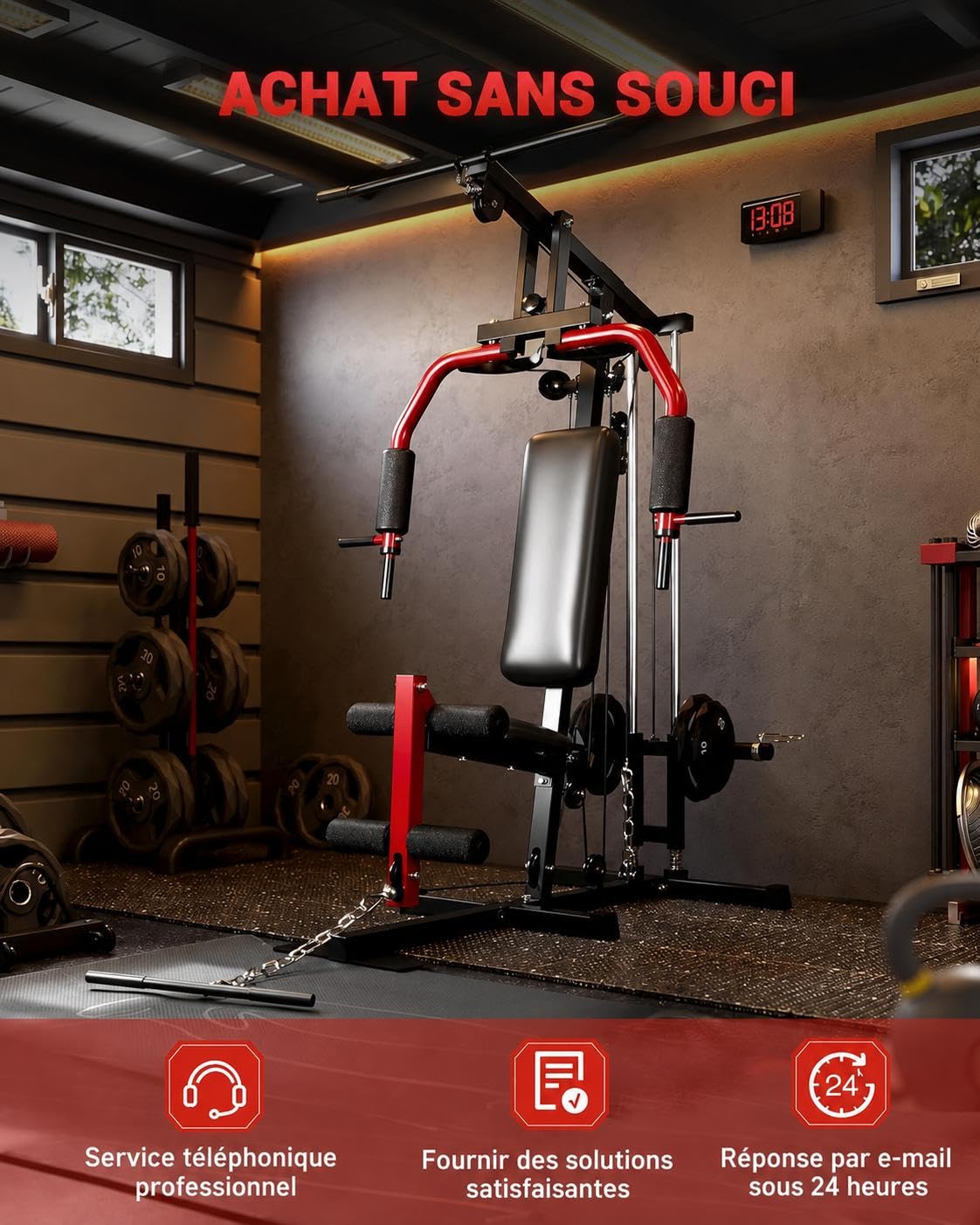 Garvee Station Musculation Multifonction Maison 180 kg