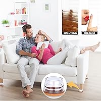 Vista 2 de 24 protectores de suelo para patas de silla para suelos de madera dura, protectores de suelo para patas de muebles, protectores de silicona