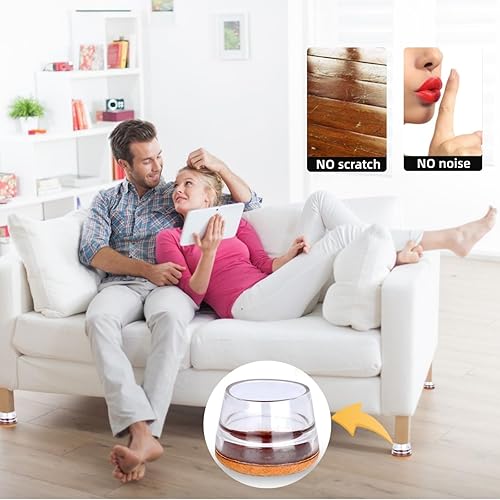 Miniatura 2 de 24 protectores de suelo para patas de silla para suelos de madera dura, protectores de suelo para patas de muebles, protectores de silicona para