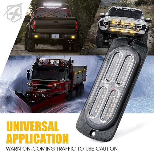 Miniatura 10 de Xprite Kit de 24 luces LED de policía estroboscópicas de montaje en superficie azul, advertencia de seguridad de emergencia, rejilla intermitente,