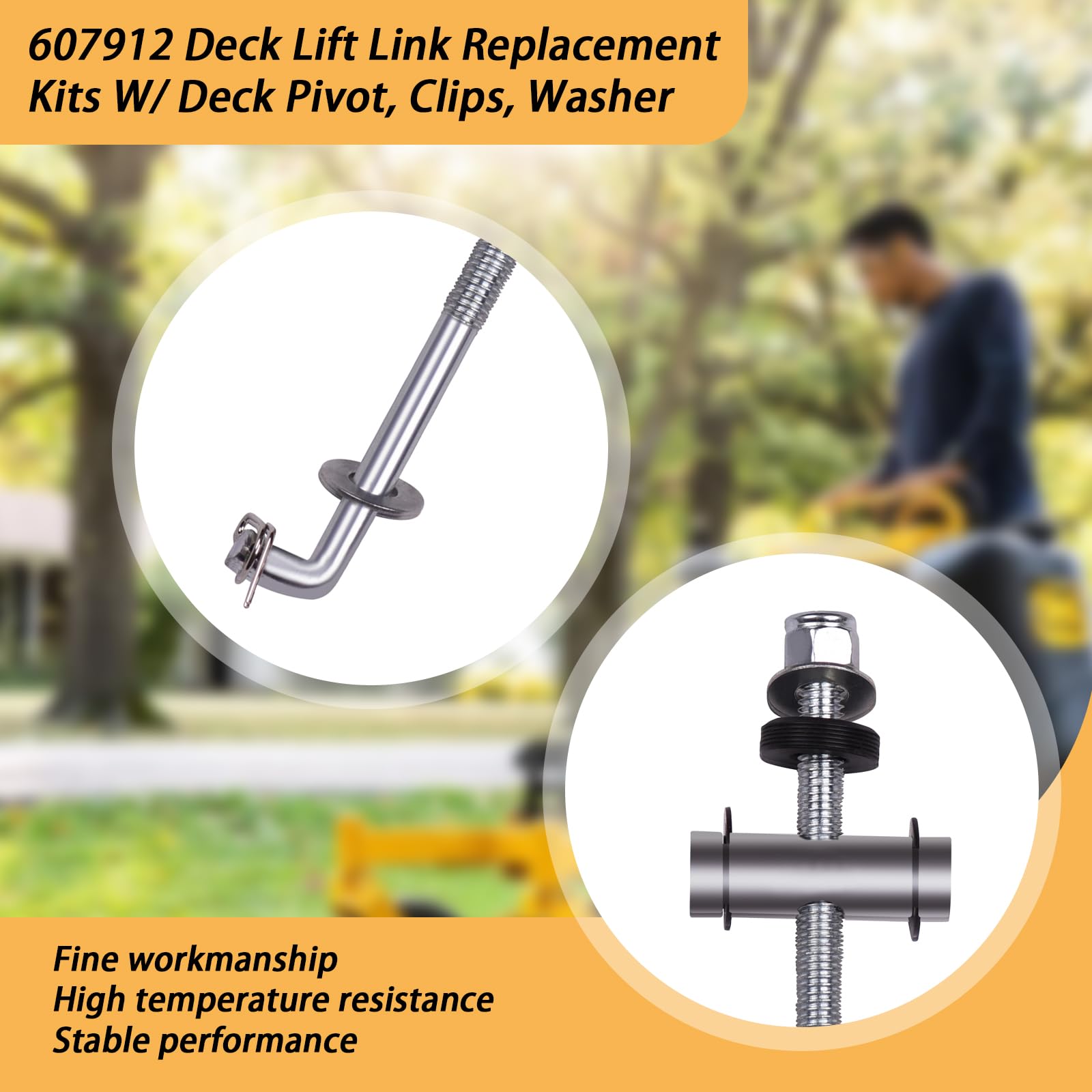 Upgrade 607912 Deck Lift Link Replacement Kit w/Deck Pivot
