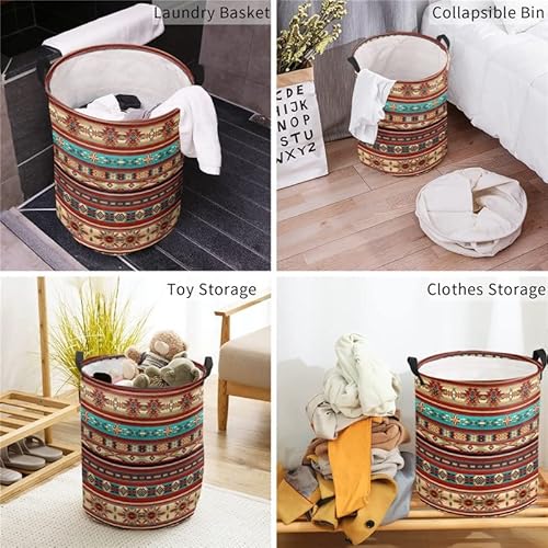 Wpyyi Bohemian Art Geometric Graphics Dirty Laundry Basket Foldable Home Organizer Basket Clothing Kids Toy Storage Basket (Color : A, Size : Large) #TOP4