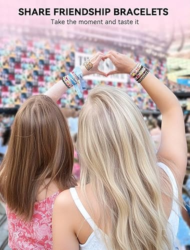 Miniatura 2 de ARTDOT 9800 piezas de 7 estuches de cuentas de letras para hacer joyas, 28 estilos de cuentas del alfabeto con organizador de joyas, regalos para