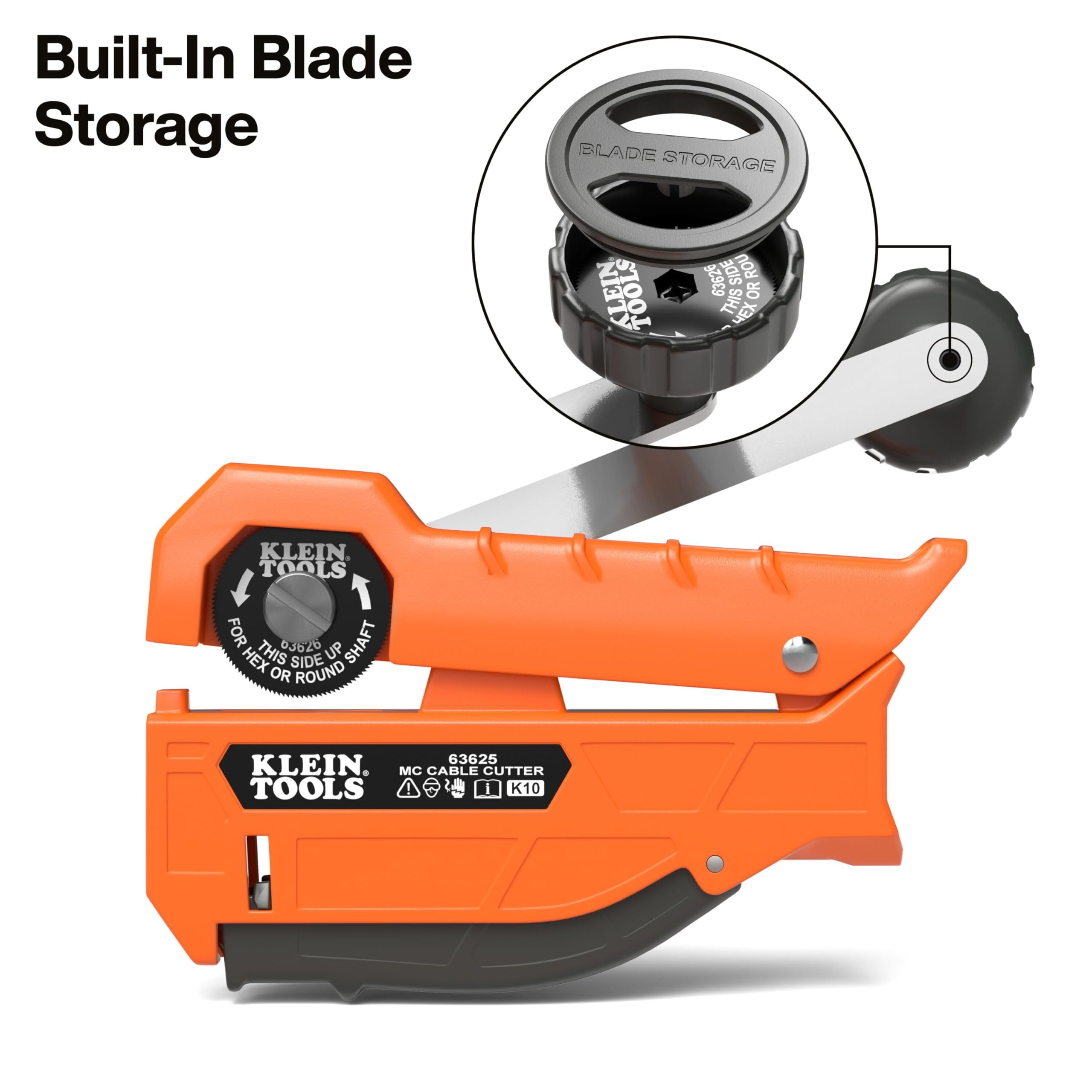 Klein Tools 63625 MC Cable Cutter, Cuts Up to 3/8-Inch Armored