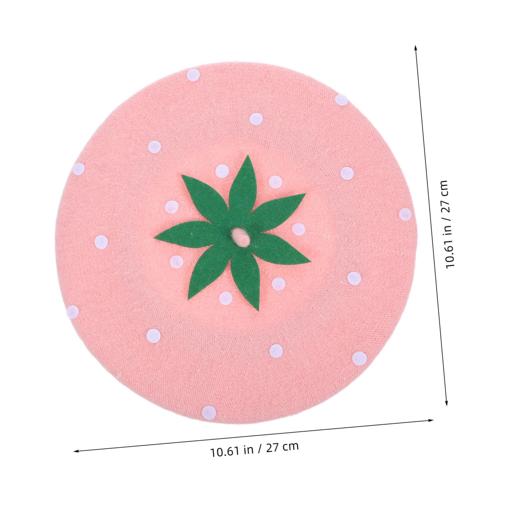 Ipetboom French Beret Strawberry Wool Hat Cozy and Stylish Ideal for Parties and Casual Wear