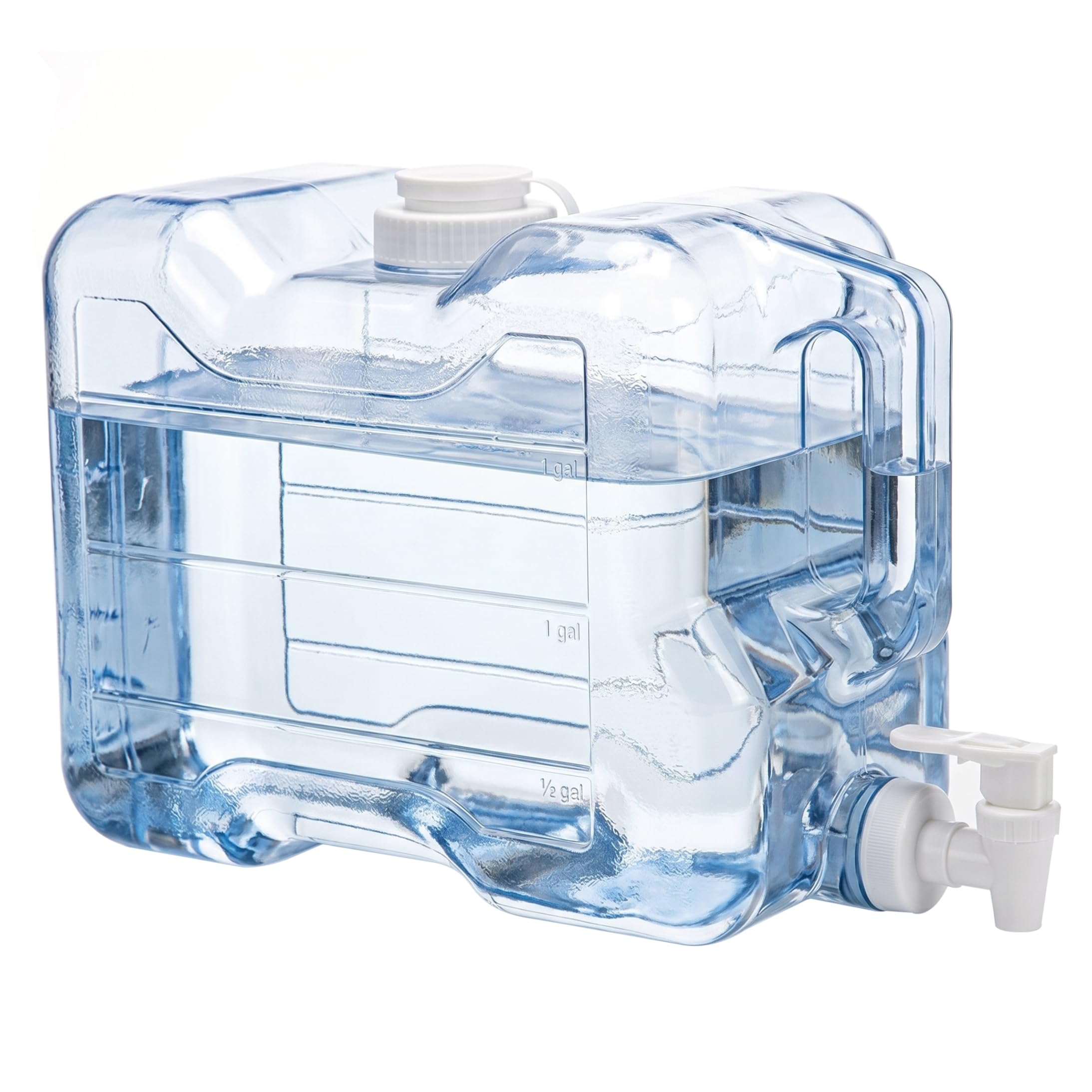 StaZamor 2 Gallon (7.5L) Transparent Water Container with Spigot, Portable Fridge Water Dispenser with Handle for Home Parties, Picnics, Camping, Juice Dispenser