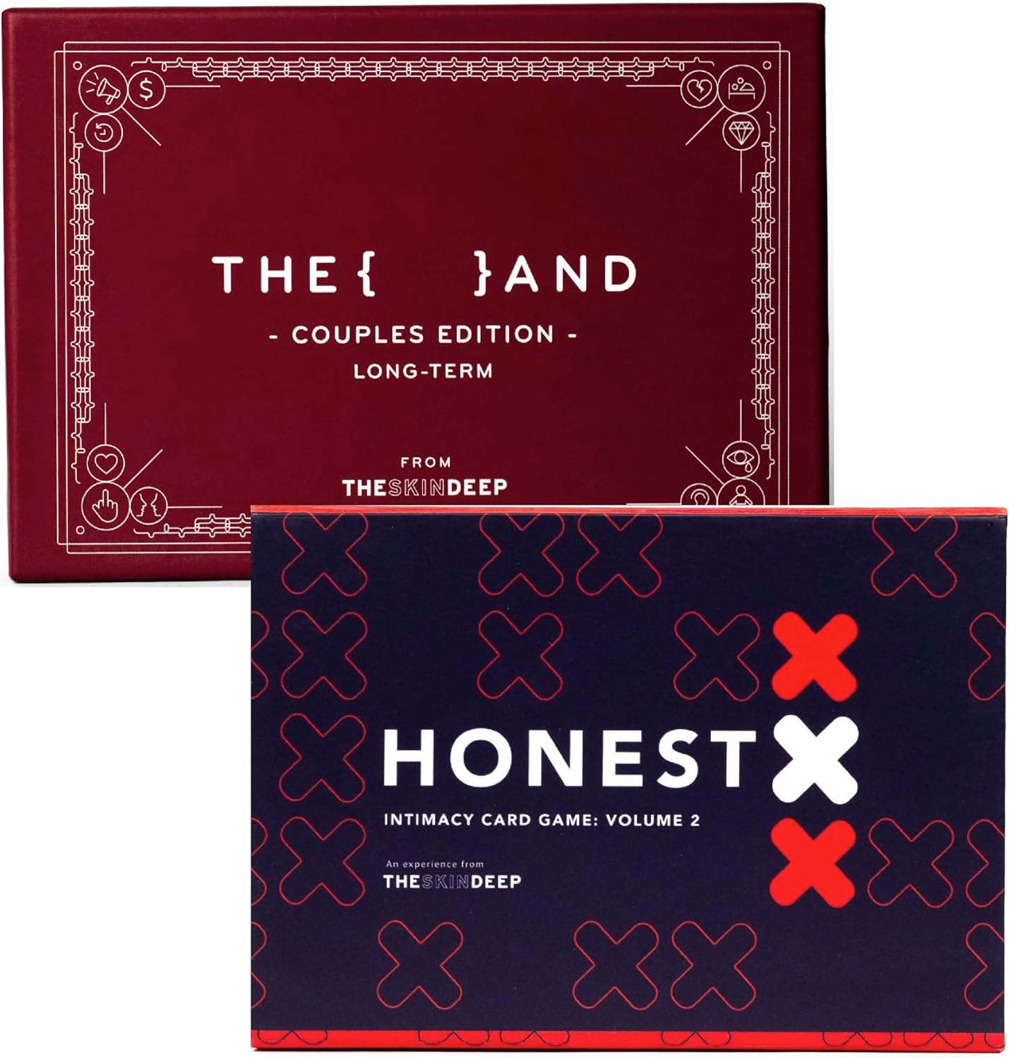 Long Term Couples and Honest X Volume 2 Bundle - 289 Meaningful Questions to Strengthen Your Relationship and Grow Intimacy - Deeper Connections by The Skin Deep