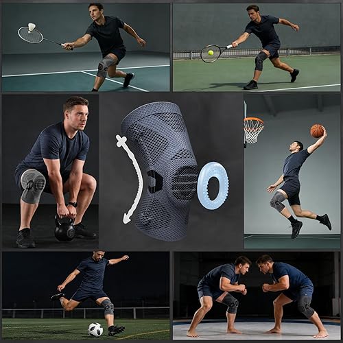 Miniatura 7 de NEENCA - Rodillera profesional de compresión, tecnología de punto horizontal, grado médico, para desgarro de menisco, ligamento anterior cruzado