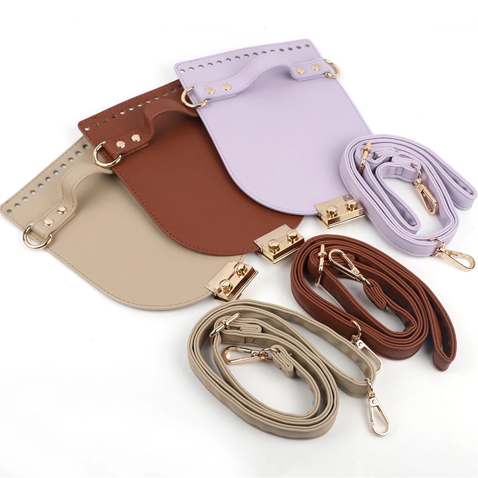 Handtas maken kit 1 set handgemaakte handtas schouderriem geweven tas set lederen tas bodems met hardware accessoires voor doe-het-zelf tas rugzak 92 (kleur: 10 Handtas maken kit 1 set handgemaakte handtas schouderriem geweven tas set lederen tas bodems met hardware accessoires voor doe-het-zelf tas rugzak 92 (kleur: 10